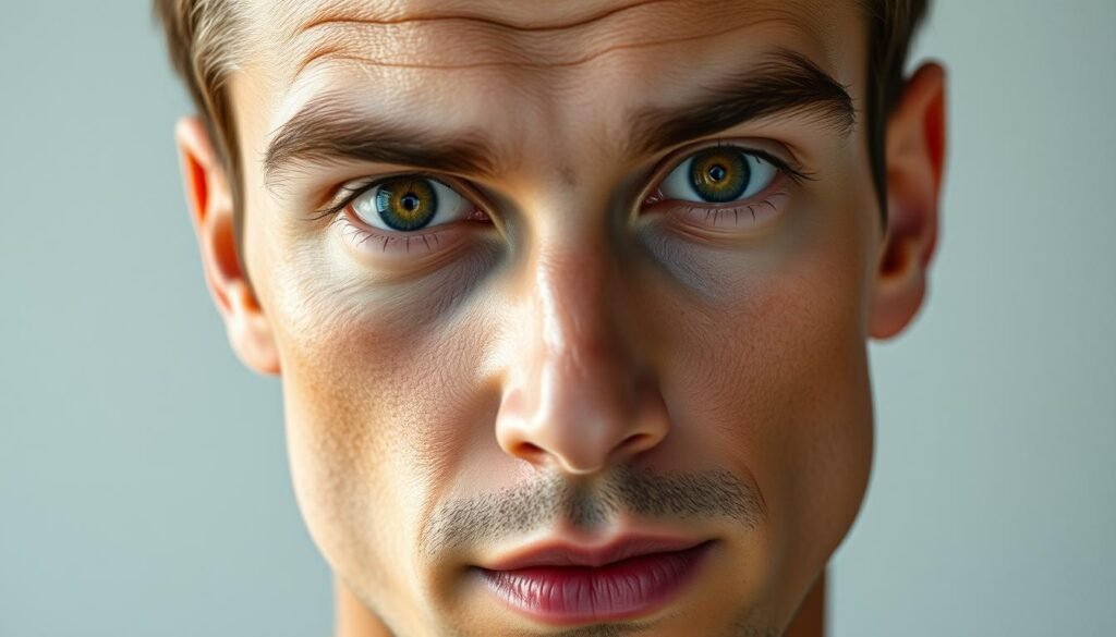 big eyes on men